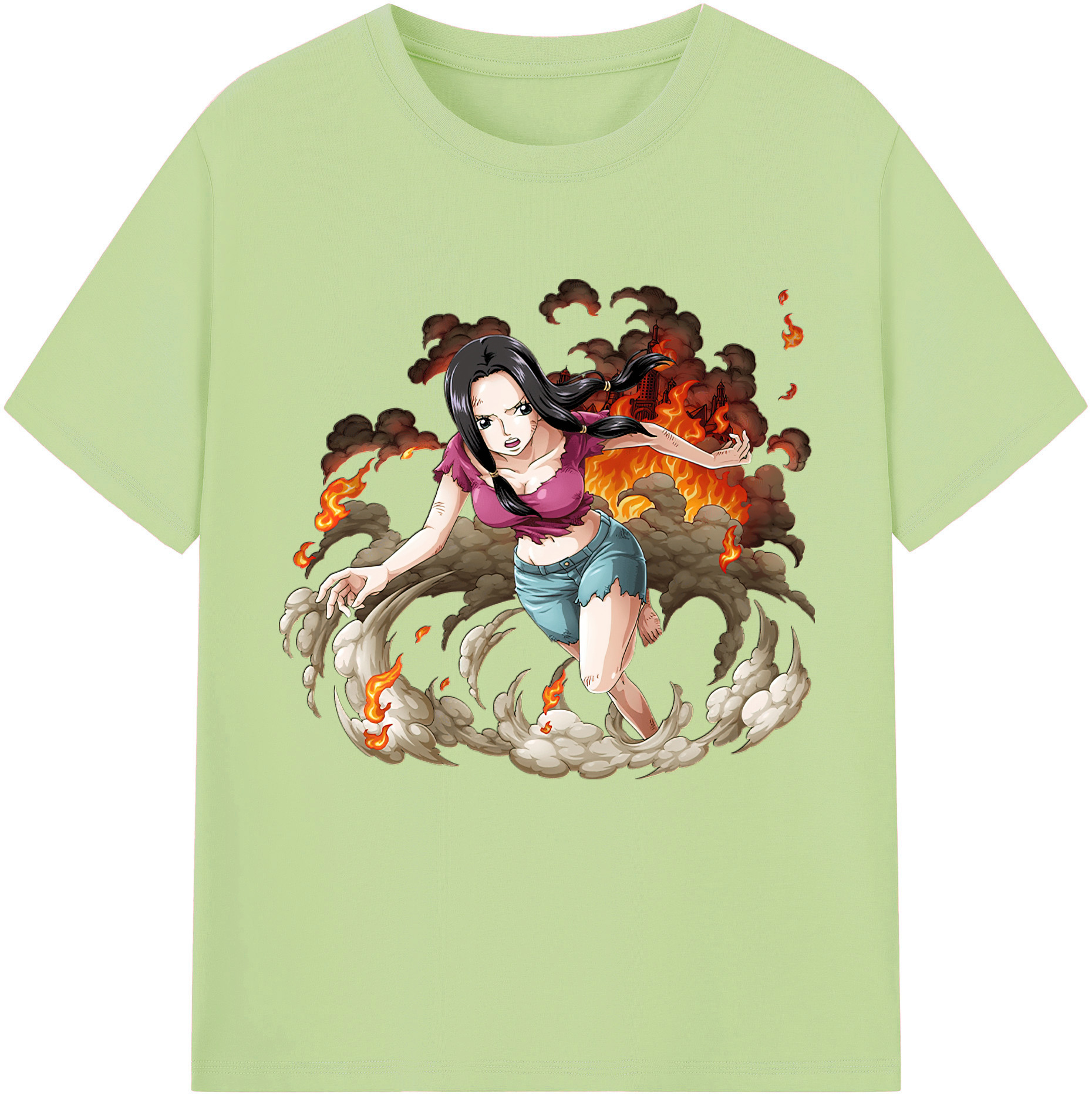ワンピース ニコ・ロビン ONE PIECE Nico Robin 綿100％半袖Tシャツ（フロントプリント）